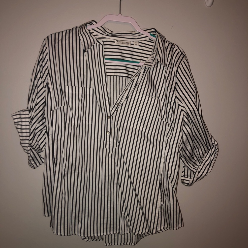 Black & White Striped Blouse